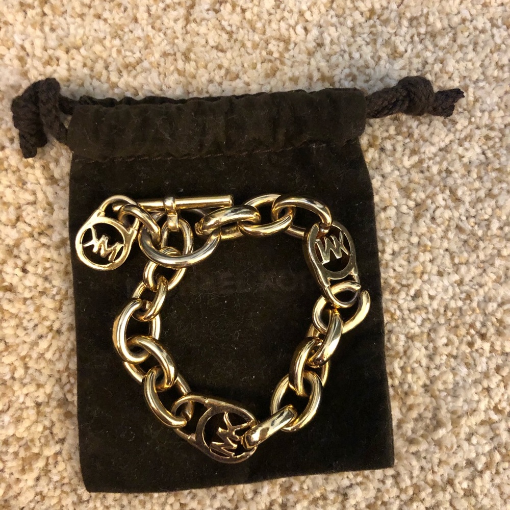 Michael Kors gold toggle link bracelet